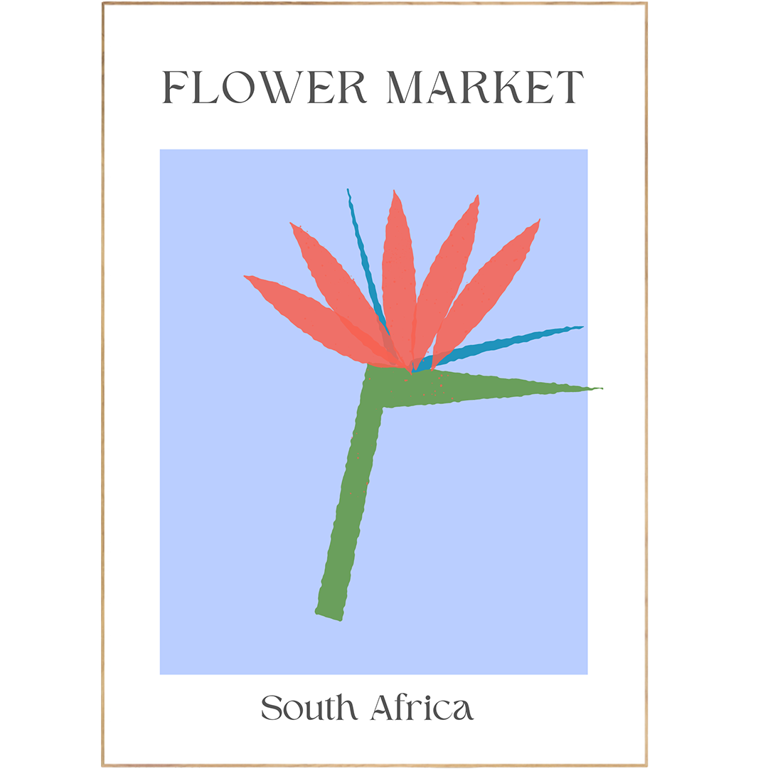 This South Africa Flowers Market Print is the perfect addition to any home! This poster showcases beautiful shapes and forms of Matisse's art, and includes an inspirational gallery wall and colorful floral drawing posters. The Danish pastel decor makes it perfect for any room!
