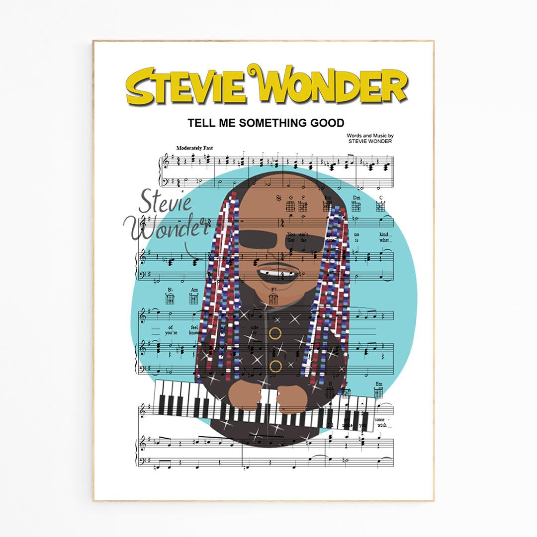 Stevie Wonder • Tell Me Something Good Print - 98types