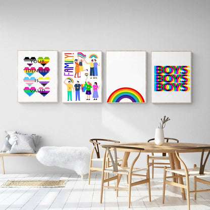RAINBOW Gay Pride Print | Pride Poster LGBTQ+ | Rainbow Decor Prints Wall Art | Inspirational Poster | Gift Idea Print