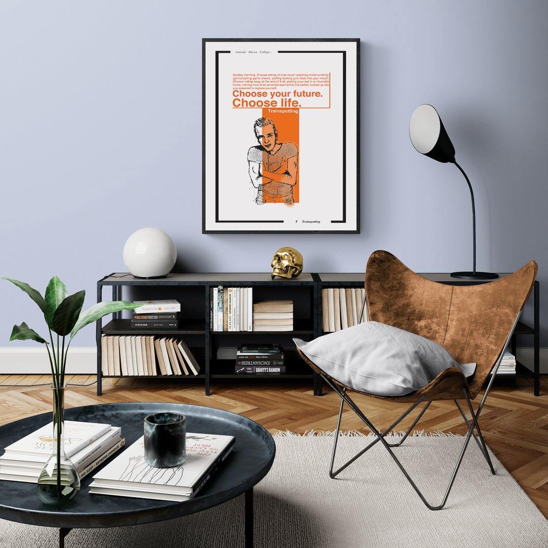 Are you a fan of the cult classic Trainspotting? If you are, then you're going to love our latest movie poster. This stylish piece is a must-have for any fan of the film. Printed on high quality paper, our poster is perfect for framing and adding some serious style to your movie collection.
