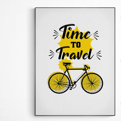 Time to Travel Poster | Office Decor Print Art | Motivational Poster Wall Art Decor | Greeting Card Gifts | Variety Sizes