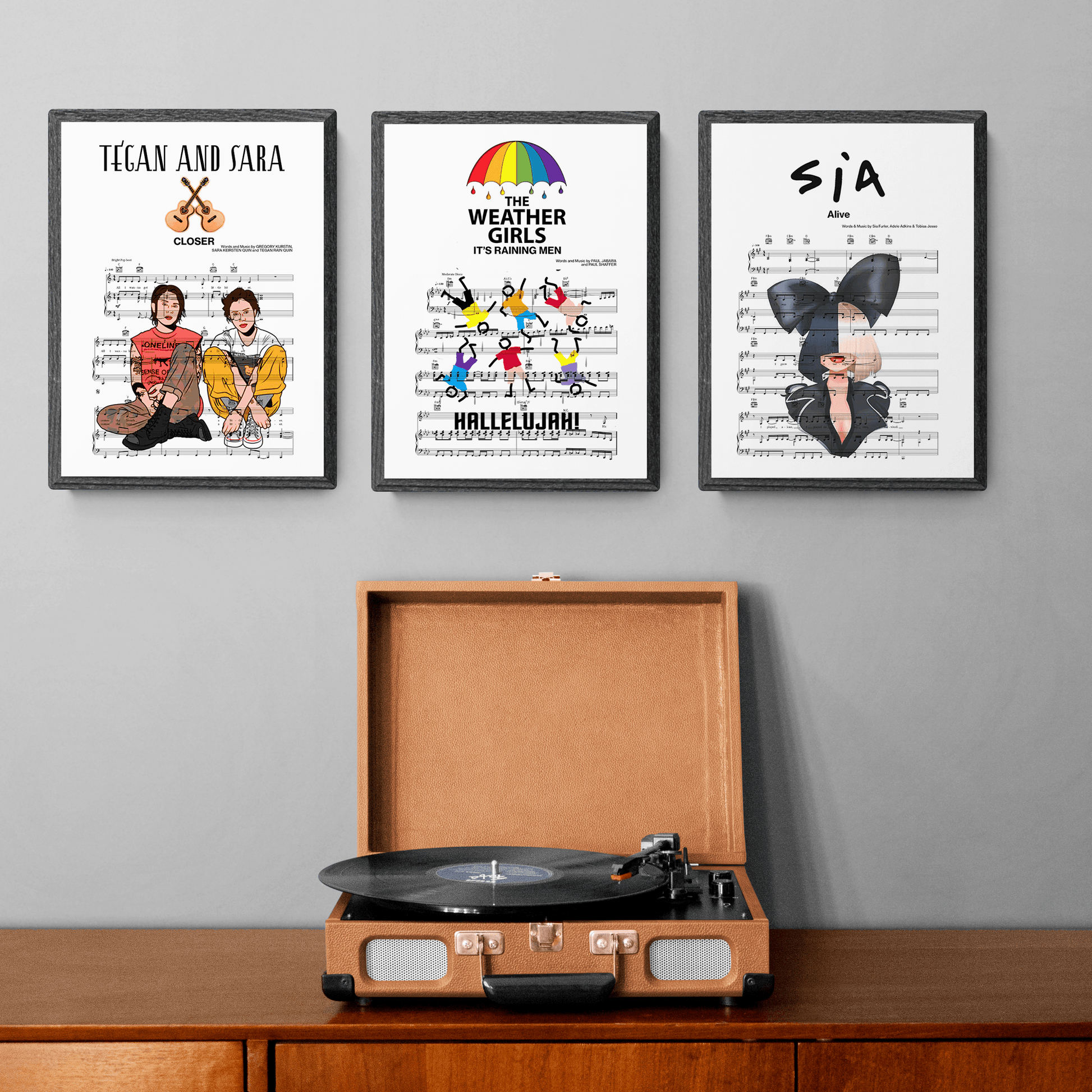 This framed Tegan and Sara - Closer Poster showcases lyrics from their celebrated song with exquisite craftsmanship. An apt decor for a wall or office space, the custom printed art grants an entrancing experience for any music lover.