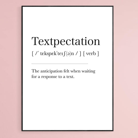 Textpectation Definition Print - 98types