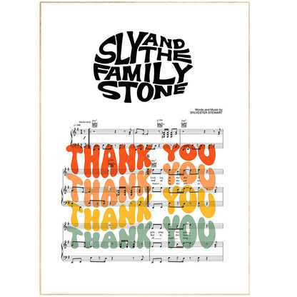 The Family Stone is the perfect gift for any music lover. This print features the lyrics to the song “Thank You” by Sly and the Family Stone. It’s the perfect way to show your loved ones how much you appreciate them. The print is available in a range of sizes and can be personalized with a frame of your choice.