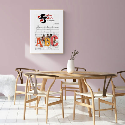 Looking for a unique gift for a music lover? Look no further than The Jackson 5's I'll Be There. This beautiful print displays the lyrics to The Jackson 5's iconic song, I'll Be There. The print is finished with delicate heart prints, making it the perfect addition to any wall. The perfect gift for a special anniversary, or as a decoration for a music lover's home.
