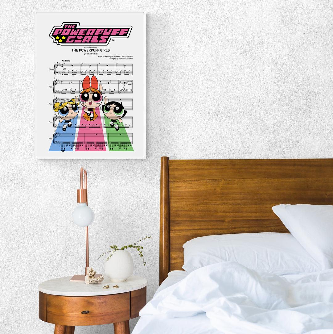 Take a trip down memory lane and relive childhood nostalgia with the Powerpuff Girls Main Theme Poster. This hand-crafted wall art features the song lyrics in bold, bright lettering that is sure to stand out in any room. The perfect piece for any fan of the classic cartoon series, this poster will add a fun and whimsical touch to any interior. Transform your home with this vibrant poster and let the iconic theme song set the tone for your days of adventure.
