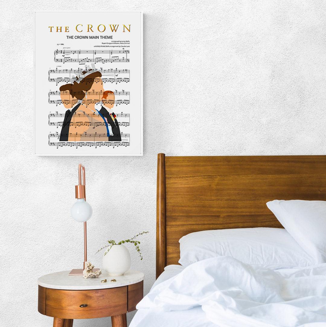 Introducing The Crown Serie Main Theme Poster The Crown Serie Main Theme Poster by 98Types Music is the perfect addition to your bedroom, home office or any other space that could use a touch of music royalty. This gorgeously designed and printed poster measures in at 42x30 inches and is the perfect size to fill any space. Printed on high quality, glossy paper, this poster is a must-have for any fan of the critically acclaimed show.