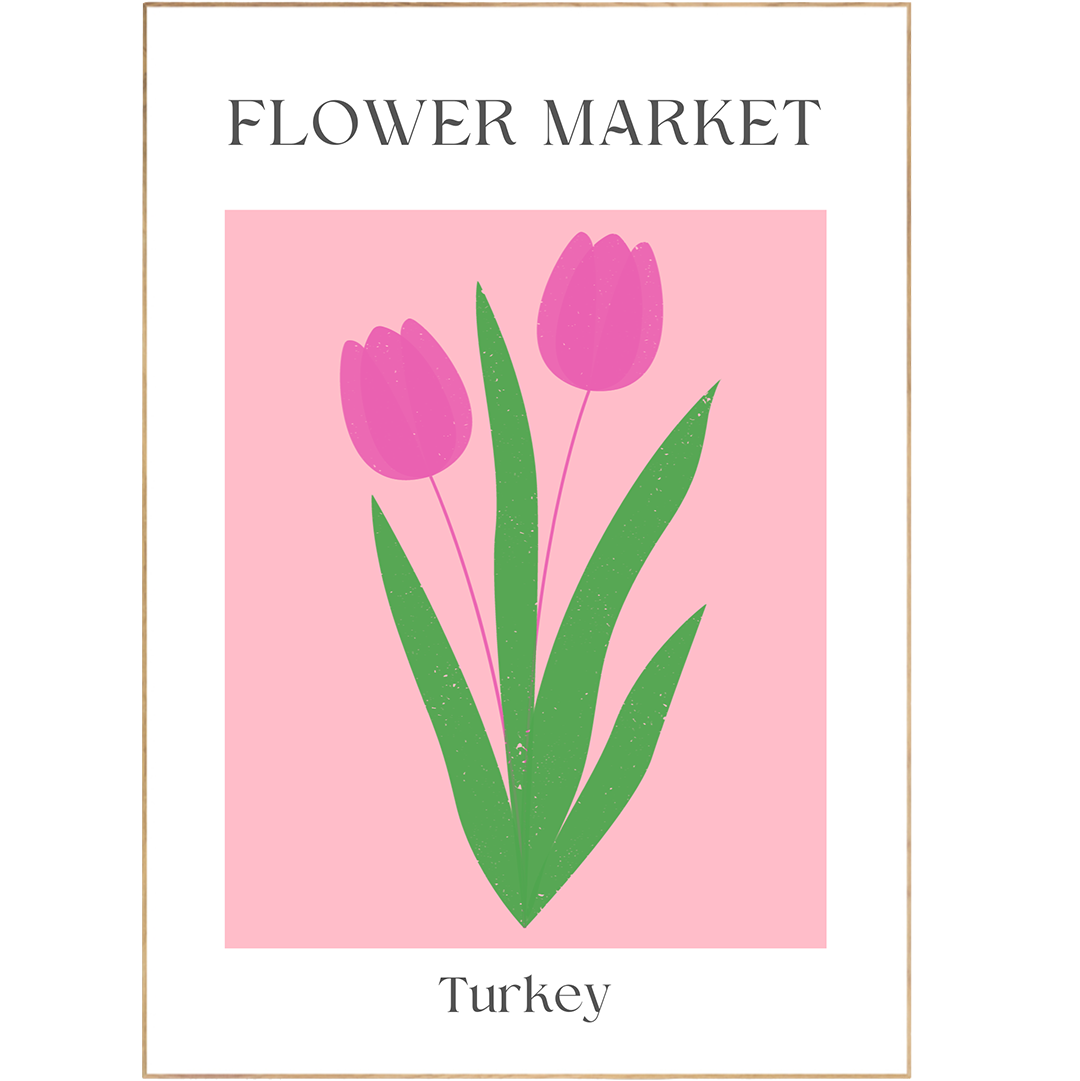 Turkey Flowers Market Print - 98types