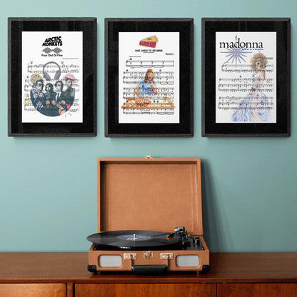 Sara Bareilles - She Used To Be Mine Print | Song Music Sheet Notes Print Everyone has a favorite song especially Waitress She Used To Be Mine Music Print, and now you can show the score as printed staff. The personal favorite song sheet print shows the song chosen as the score. 