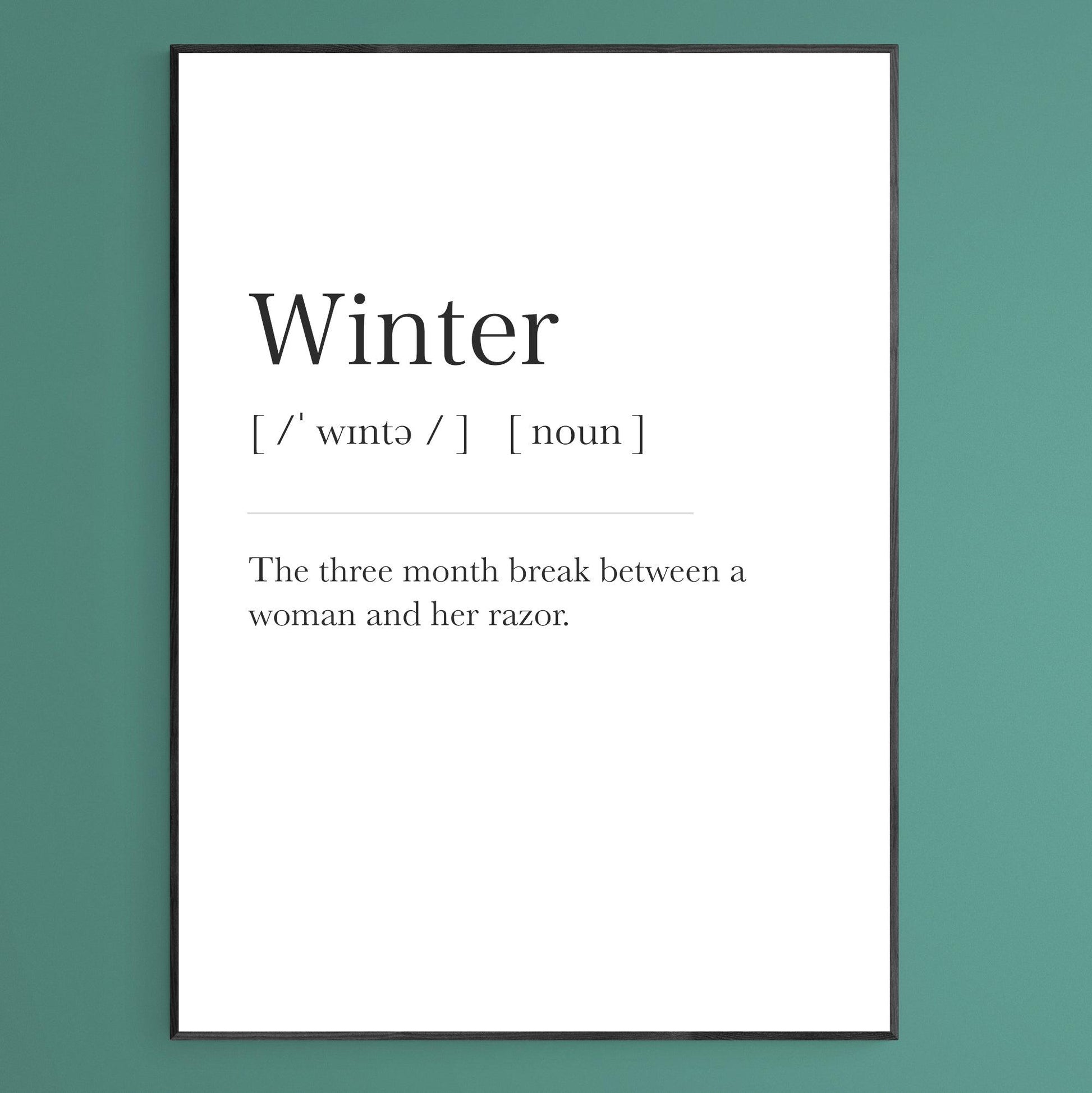 Winter Definition Print - 98types
