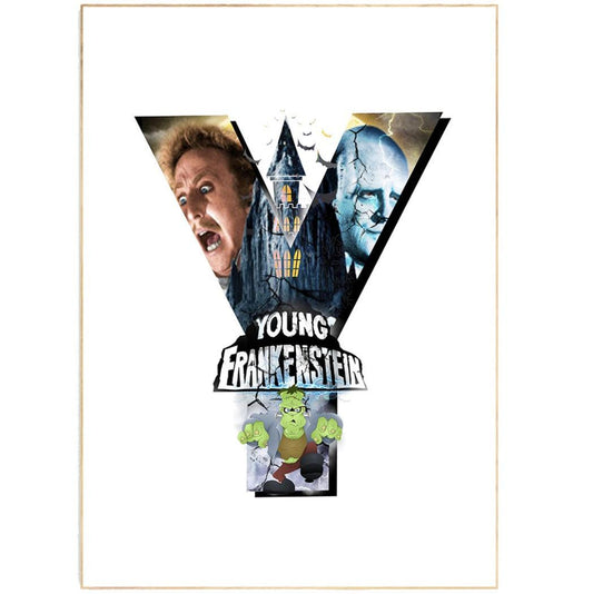 Discover the perfect movie memorabilia with our selection of handmade posters and prints. Our YOUNG FRANKENSTEIN movie poster combines your favourite movie illustrations and art with premiere posters. Create unique movie memories with the perfect poster or print from our UK selection. 98types prints