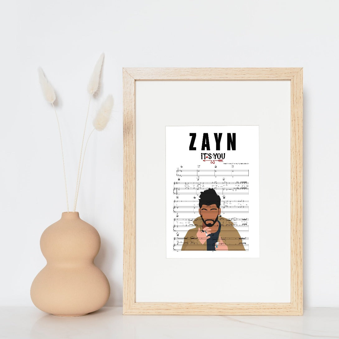 ZAYN - iT's YoU Poster is perfect for any music fan. Featuring your favourite song lyric art printed on high-quality paper, its unframed design makes it easy to customise for a unique gift or to hang in any home. Enjoy the perfect mix of song and lyrics, with a personalised touch for any occasion.