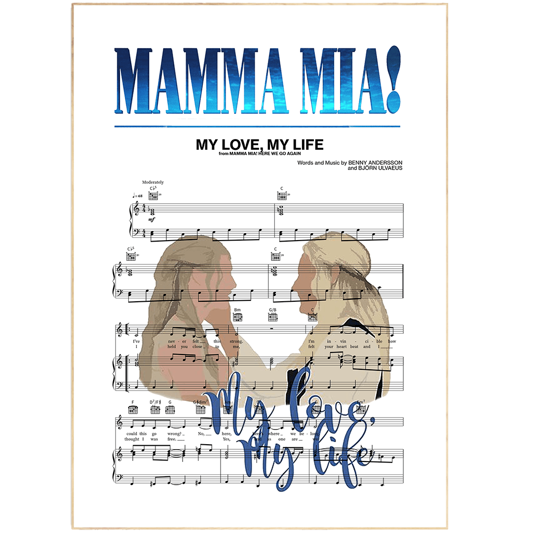 Let Abba's classic hit, "Mamma Mia" light up your walls with this ultra-stylish poster! This 98Types Music creation allows you to personalize the print with your favorite lyrics from the song, adding a unique and personalized touch to any decor. Show off your love for music and art with this stunning poster - the perfect gift for the music lover in your life. Feel the beat and take home this one-of-a-kind artwork today!
