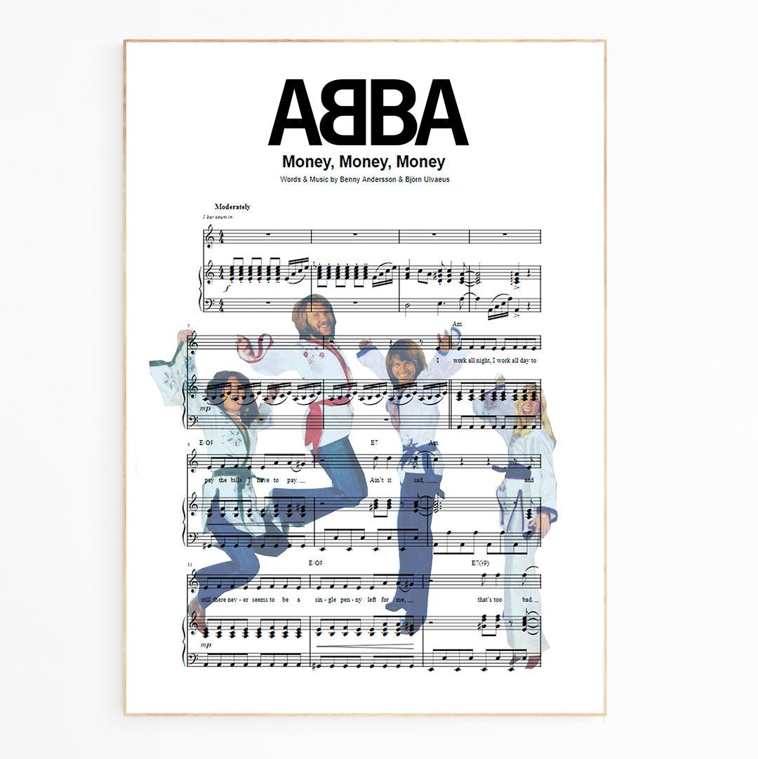ABBA • Money, Money, Money Song Lyric Print