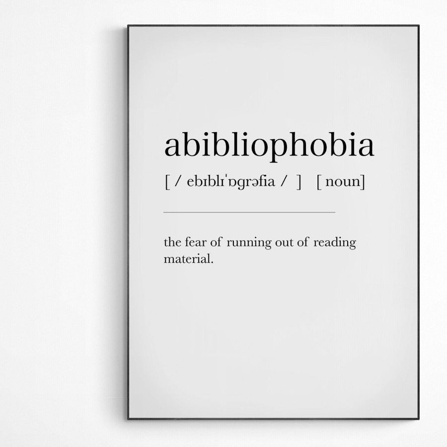 Abibliophobia Cereal Definition Print | Dictionary Art Poster | Wall Home Decor Print | Funny Gifts Quote | Greeting Card | Variety Sizes - 98types