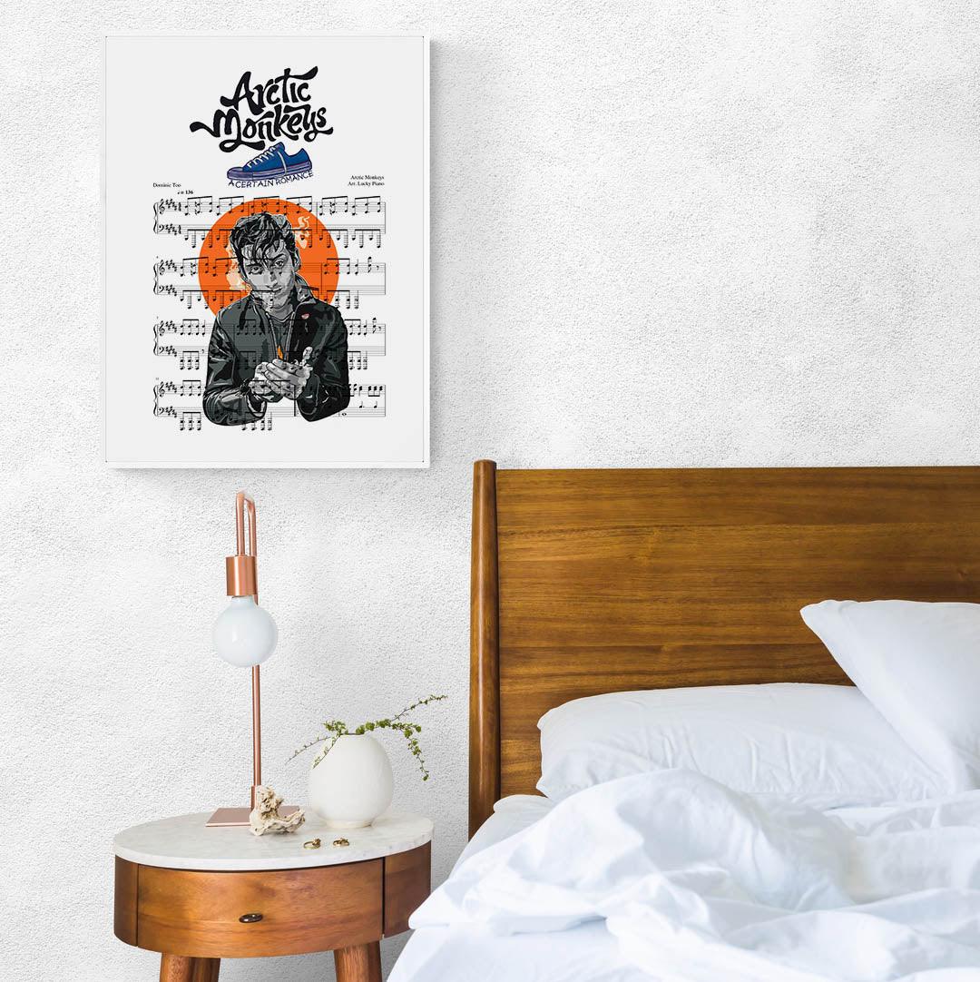 Arctic Monkeys - A Certain Romance Poster | Song Music Sheet Notes Print Everyone has a favorite song especially Arctic monkeys Print, and now you can show the score as printed staff. The personal favorite song sheet print shows the song chosen as the score. 