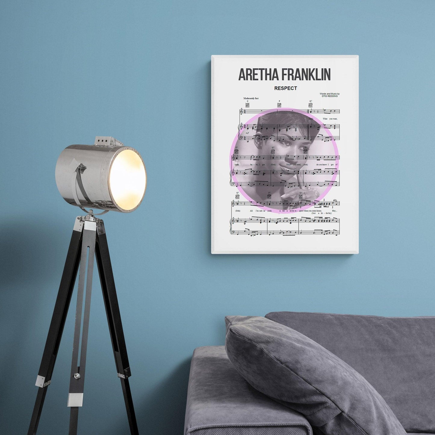 Aretha Franklin • Respect Lyric Print | Song Music Sheet Notes Print 