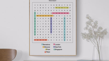 Personalised WORD SEARCH Family Print