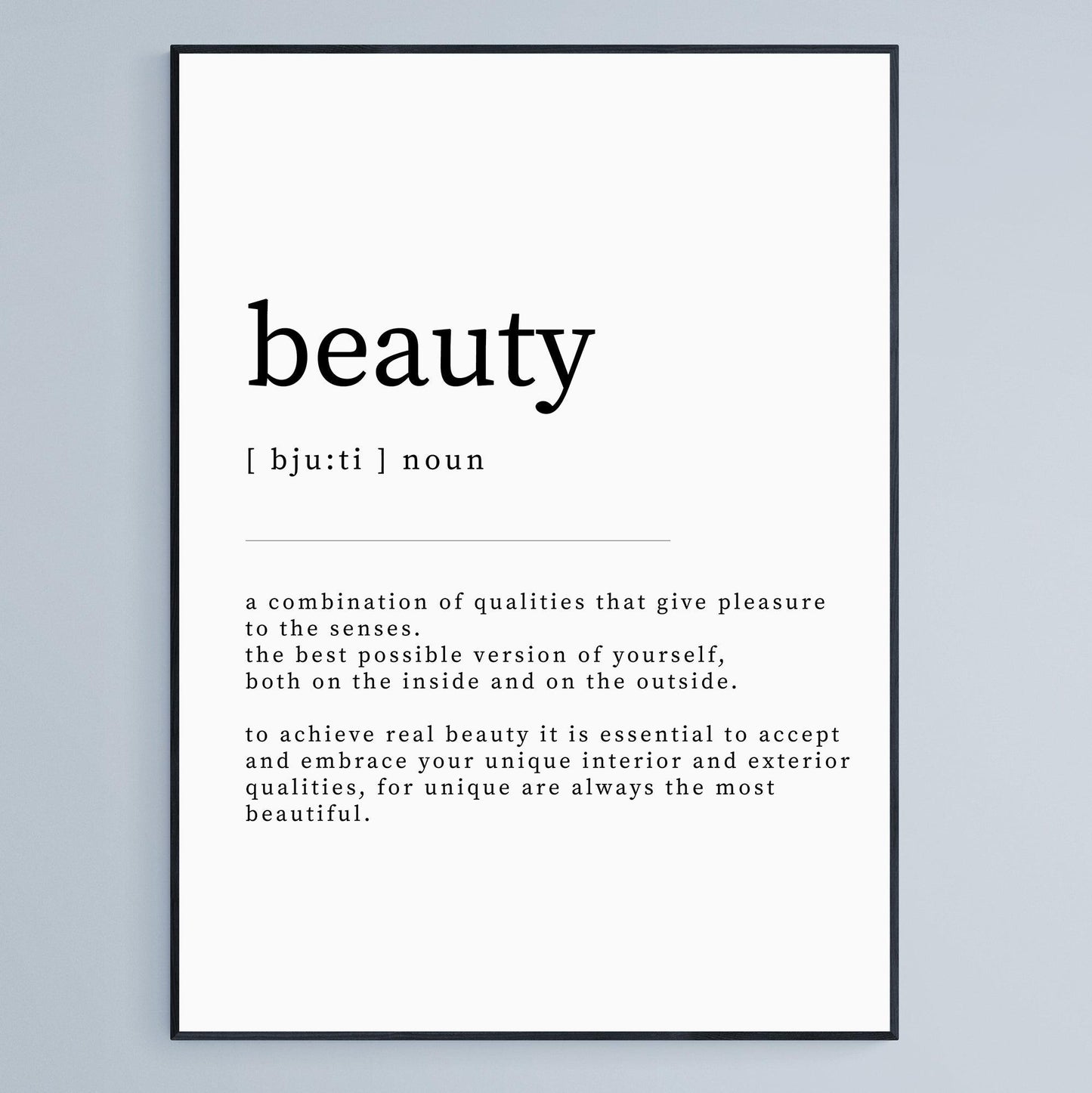Beauty Definition Print - 98types