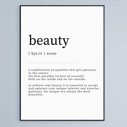 Beauty Definition Print - 98types
