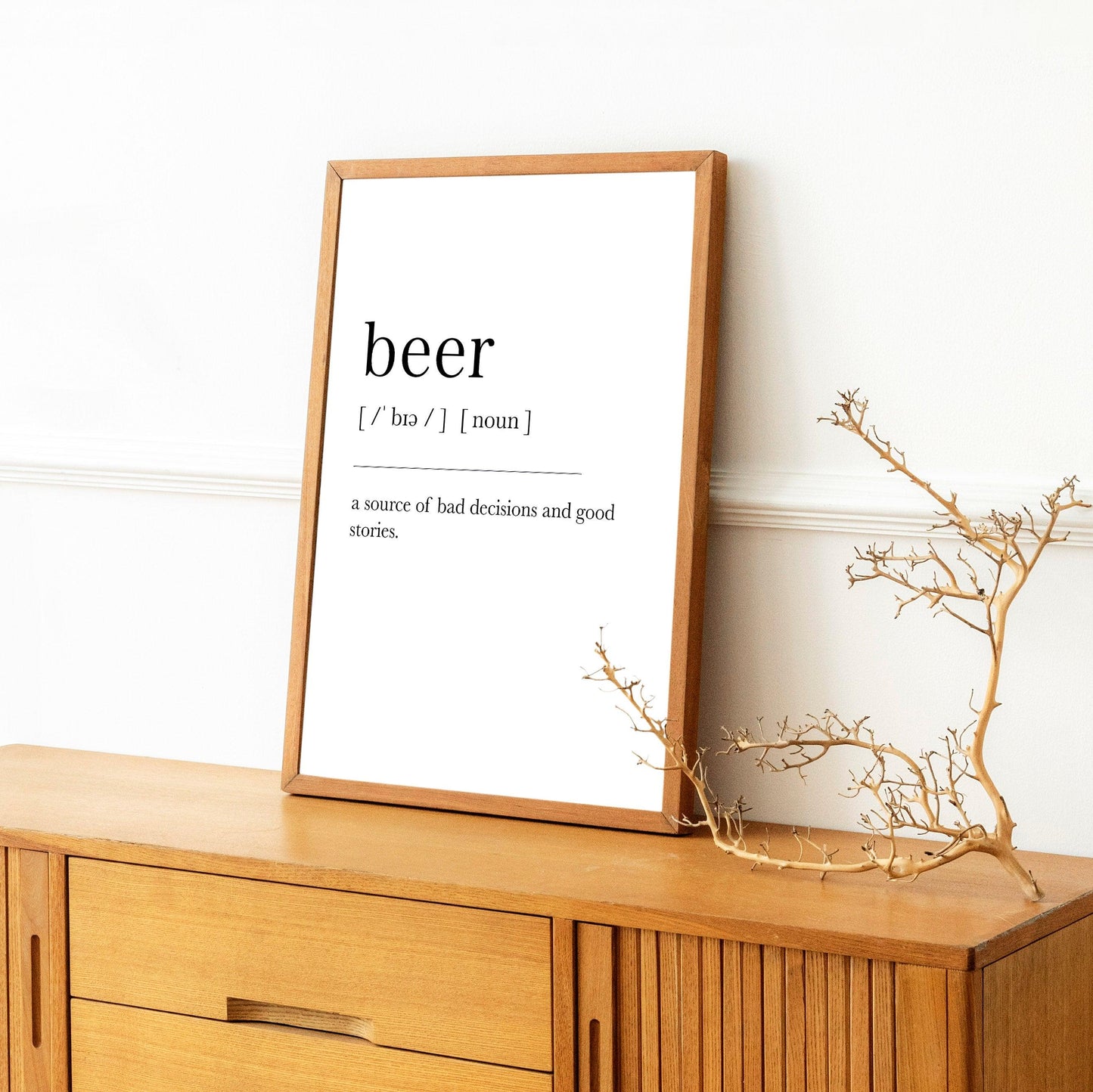BEER DEFINITION PRINT | Wall Art Print | Definition Print | Quote Print