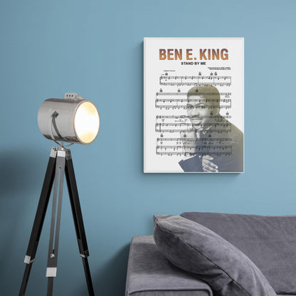 Ben E. King • Stand By Me Song Lyric Print | 98 Best Music Sheet Notes Poster