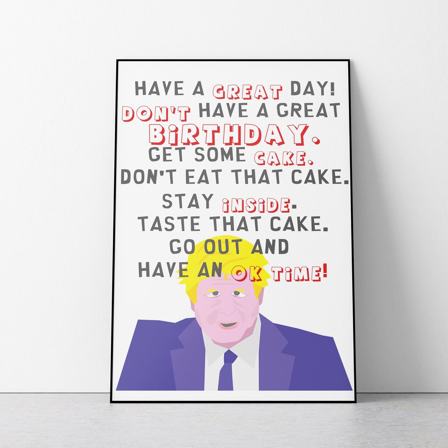 Boris Johnson Funny Birthday Card UK | Lockdown Card | Funny Quarantine Birthday Cards | Greetings Card for Friends