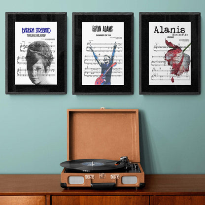 Bryan Adams - Summer Of '69 Song Print | Song Music Sheet Notes Print Everyone has a favorite song especially Bryan Adams Print and now you can show the score as printed staff. The personal favorite song sheet print shows the song chosen as the score. 