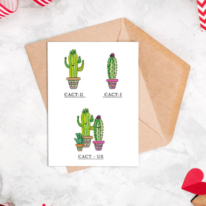 Cactus Couple Poster | Funny Positivity Postcard | Cactus Wall Decor | Colourful Wall Art | Boyfriend Gift Valentines Gift - 98types