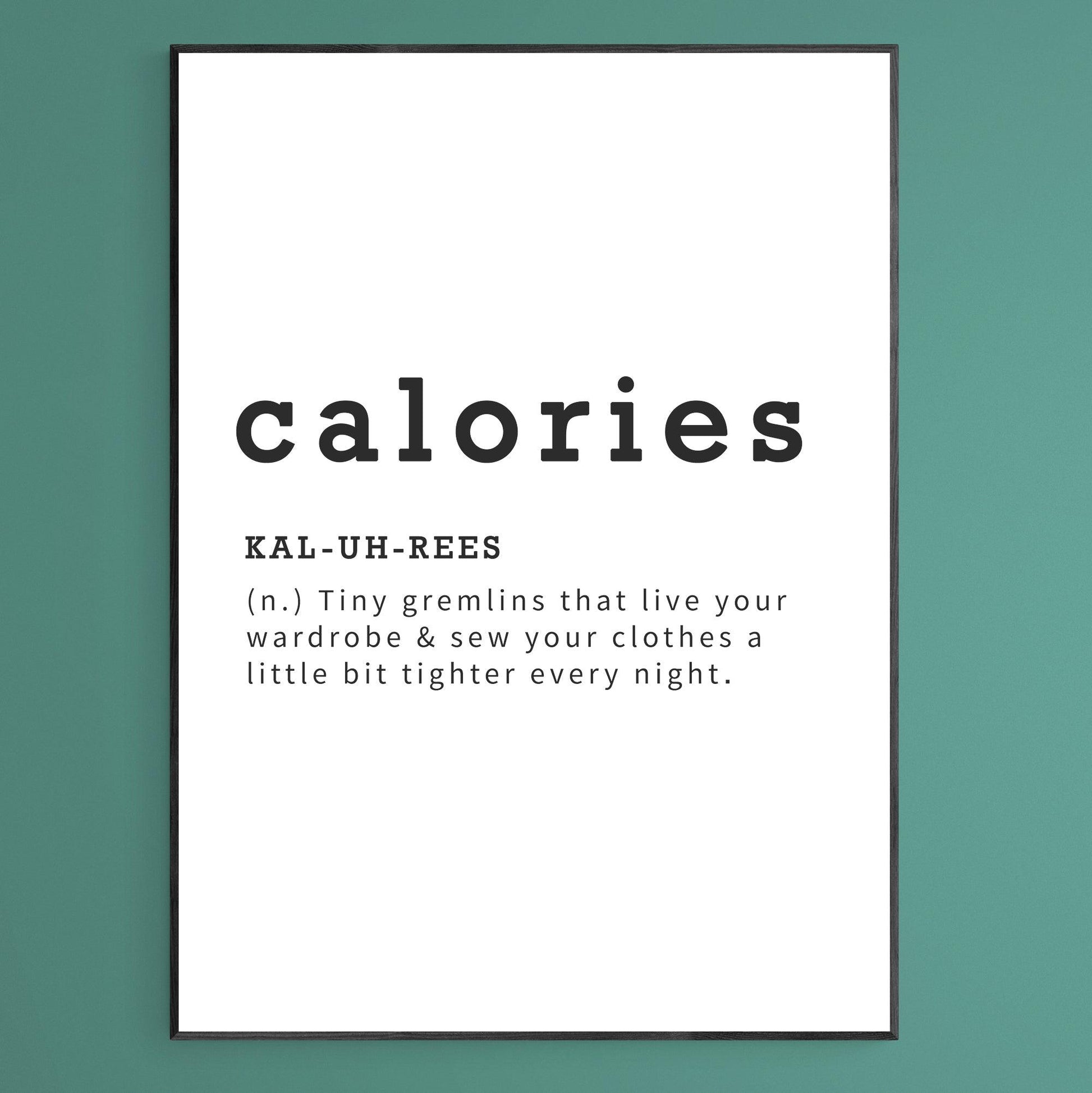 Calories Definition Print - 98types