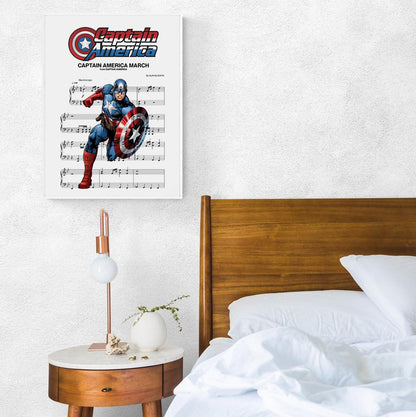 98Types Music proudly presents the Captain America Main theme Poster. This poster features the main theme music and lyrics from the Captain America movie. The perfect addition to your home cinema or man cave, this poster is also the perfect gift for the Marvel fan in your life.