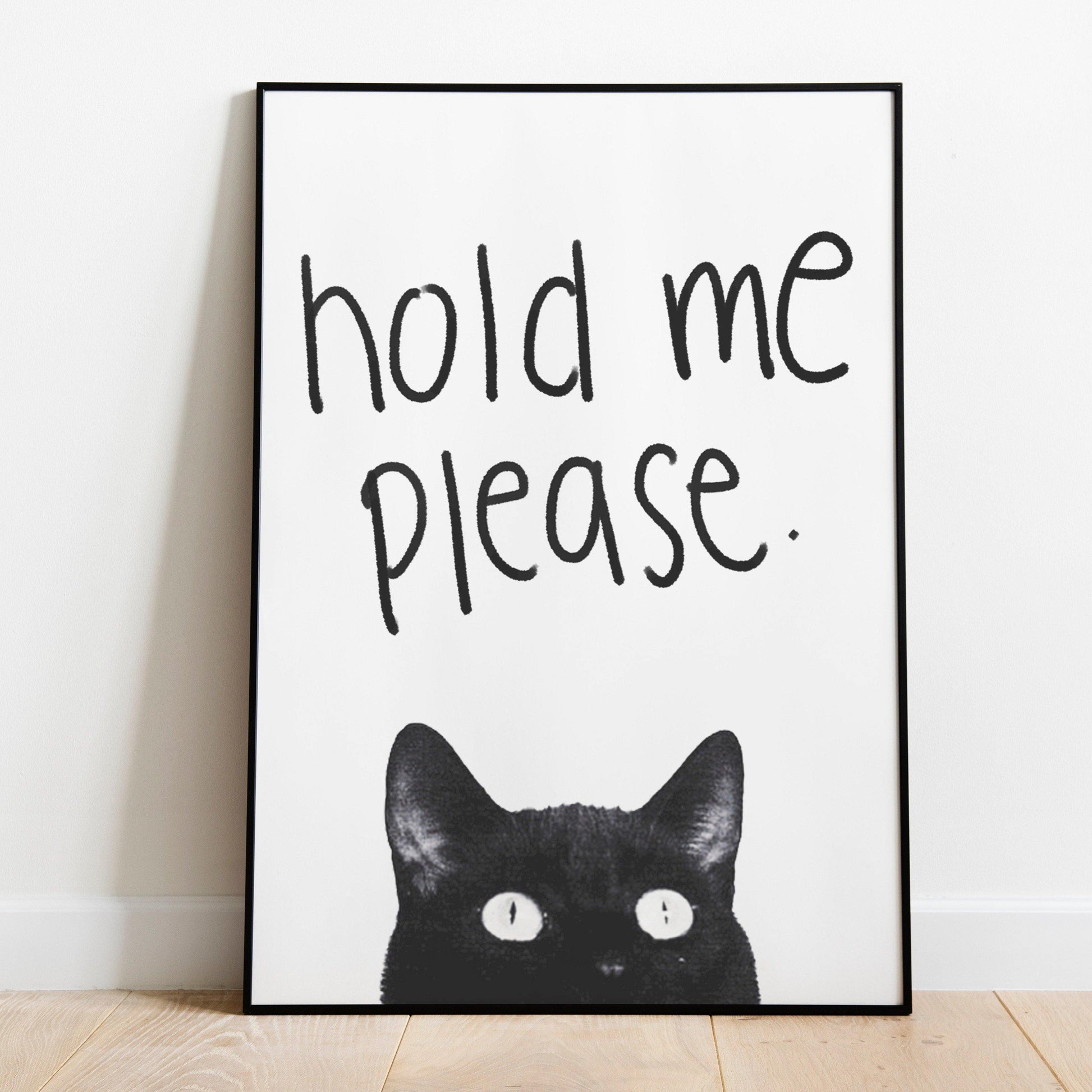 Funny Cat Print | Greeting Cat Poster | Cat Owner Wall Decor | Gift for Cat Mom & Dad | Cat Home Decor | Valentines Gift Poster - 98types