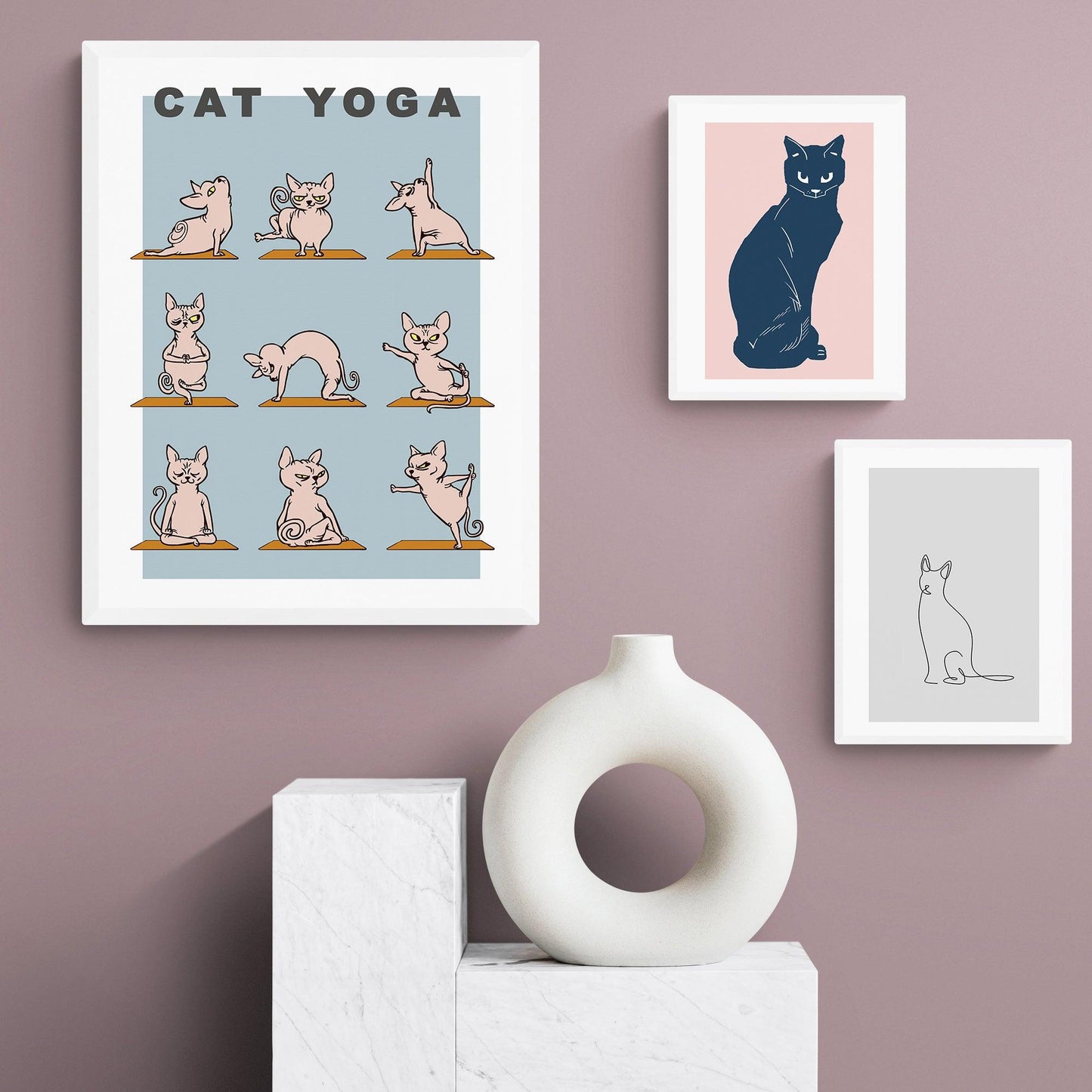 Cat Yoga Pose Poster - 98types