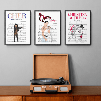 This elegantly-designed poster features an iconic image of pop icon Cher with the world 'BELIEVE' in bright, bold font. Constructed from 100% premium paper, it is strong and long-lasting, adding a unique touch of style to any room. Perfect for fans and collectors of pop culture.