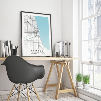 Discover the Windy City like never before with this CHICAGO City Street Map Print. From the bustling streets of downtown to the quiet neighborhoods of the North Side, this map print captures the best of what Chicago has to offer. Printed on high-quality paper, this map makes the perfect addition to your home or office. With its clean and modern design, it's sure to add a touch of chic to any space.