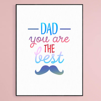 Is your Dad a superhero? Show him how special he is with this Dad Superhero Father's Day print. Its perfect for bringing some joy and laughter to his decor, whether it be in the bedroom or the kitchen. This modern print features a fun quote and vibrant colors sure to brighten any room of the home. Make your Dad feel like the super dad he is with this gorgeous wall art piece - a great gift choice for friends and family.