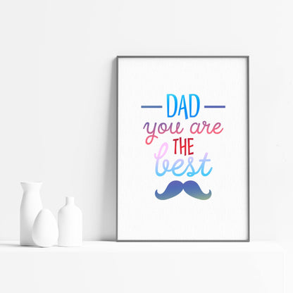 Give your dad the superhero treatment on Father's Day! This beautiful, modern print is the perfect way to show your dad some love on Father's Day. With a unique and funny quote, it's sure to put a smile on his face. A perfect addition to your home gallery wall or bedroom, this print is also a great way to show your dad how much you appreciate him.
