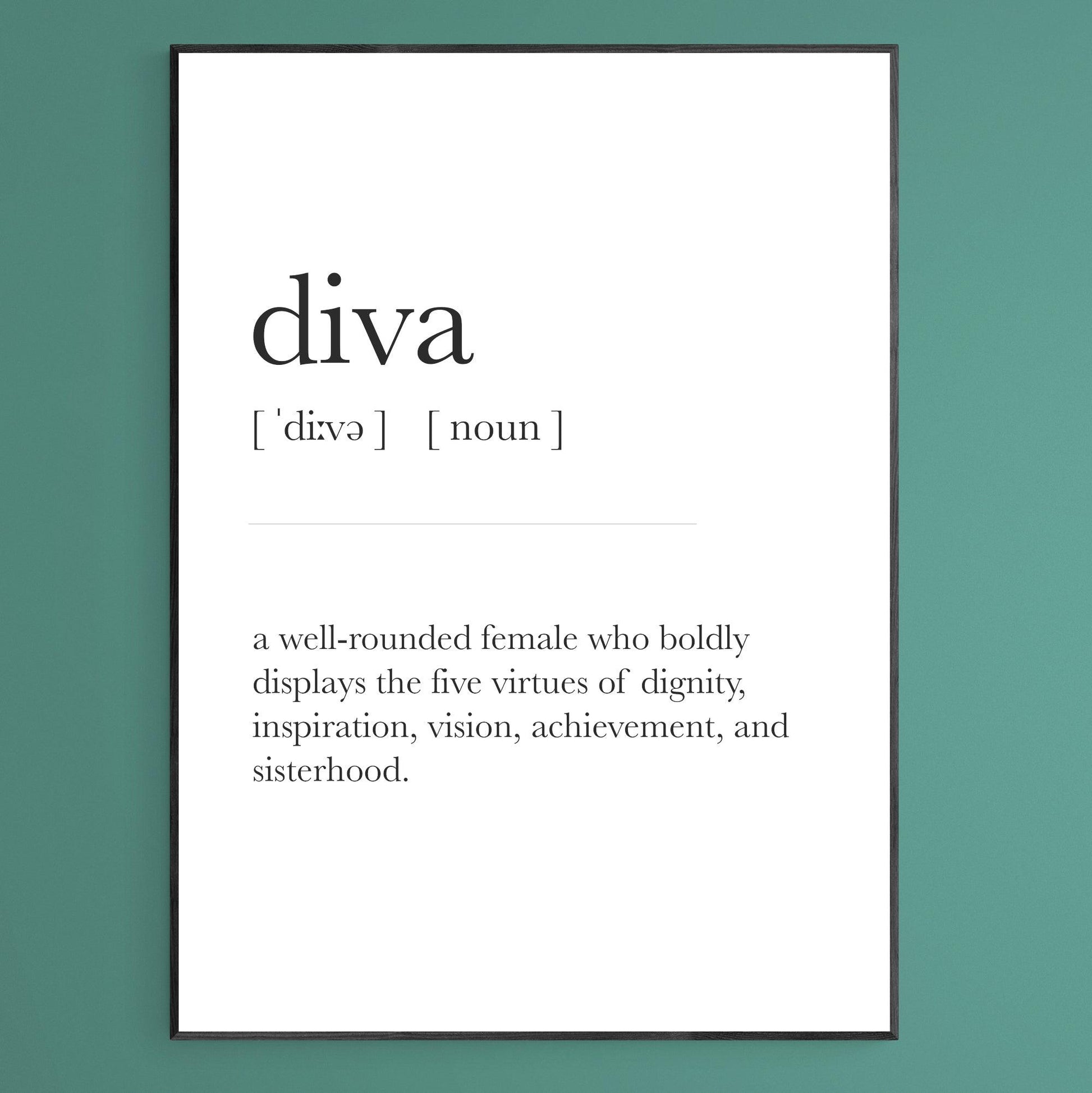 Diva Definition Poster - 98types