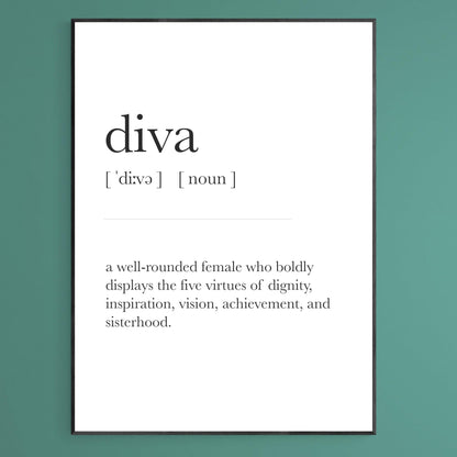 Diva Definition Poster - 98types