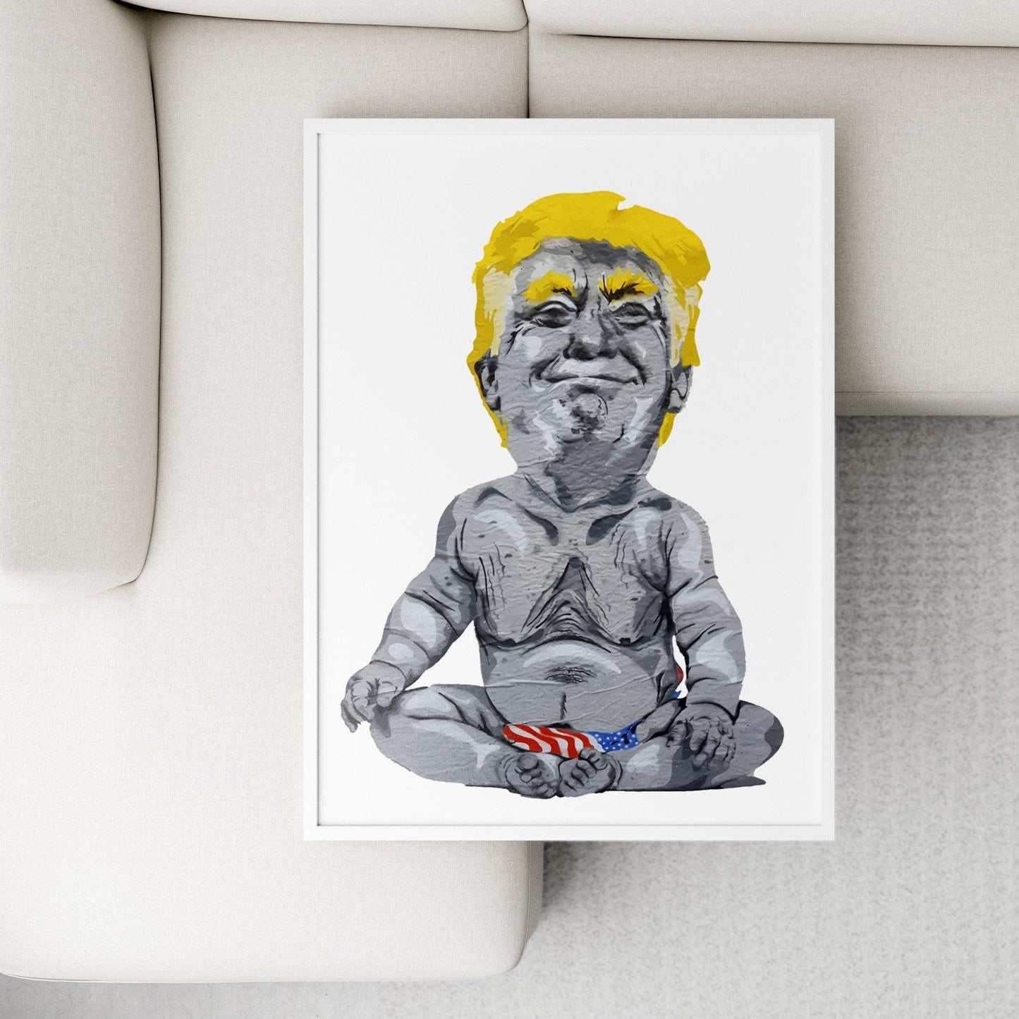 We're proud to present our latest street art poster of Donald Trump. This print was created in collaboration with an up-and-coming street artist and is sure to cause a stir.This street art poster is a must-have for any art lover or political junkie. The vibrant colors and bold design make it a statement piece that will add personality to any room.We can't guarantee that this print will make Trump supporters love him any more  Print - 98types