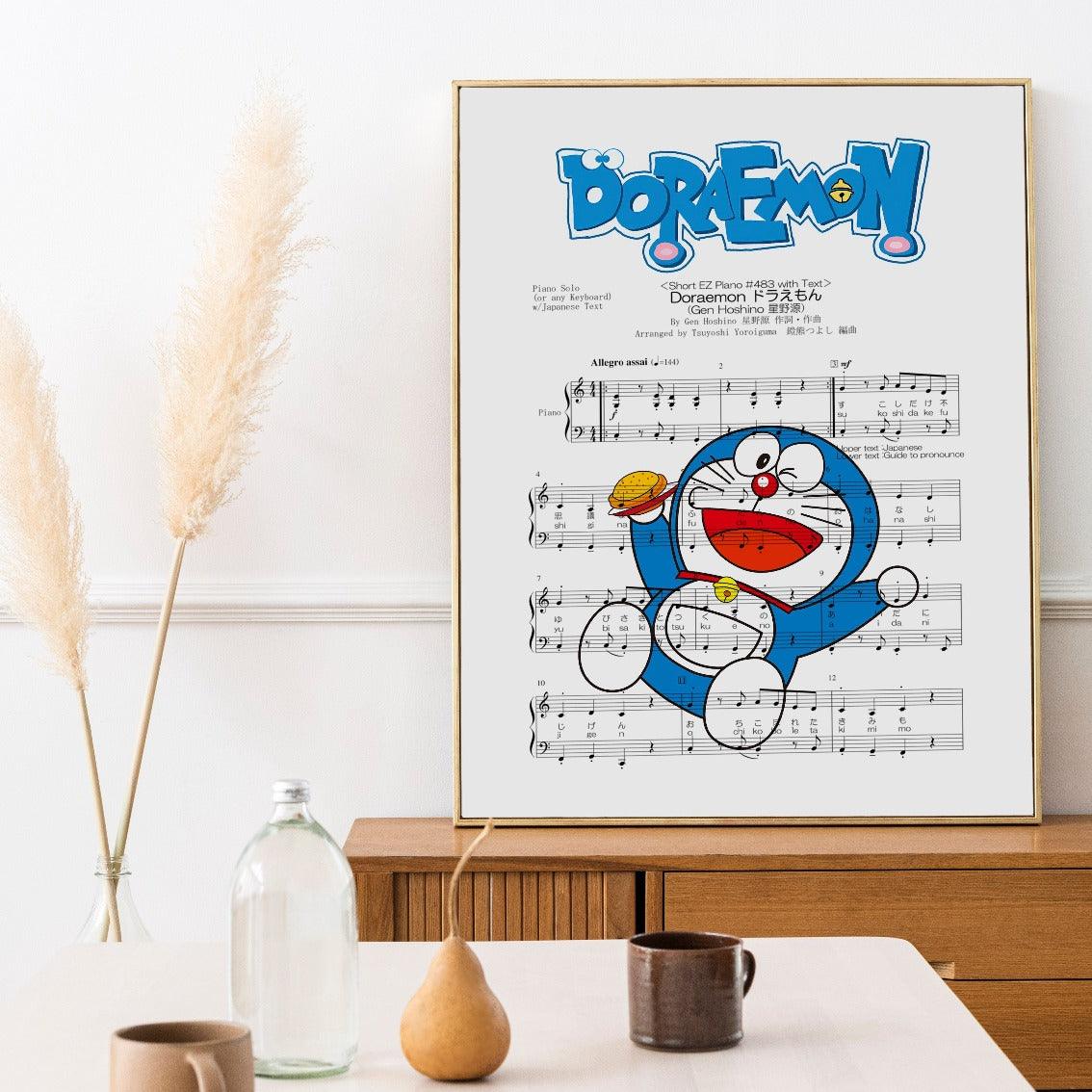Spice up the walls of your home with this Doraemon Main Theme Poster. Perfect for adding a personal touch to any room, this poster celebrates the iconic music and lyrics of a beloved song. Printed on sturdy matte paper, the vivid colors are sure to stand out. Whether it's a gift for a special occasion or just something to bring life to your walls, this poster is guaranteed to be treasured. Hang it up and get ready for beautiful memories and lots of fun!