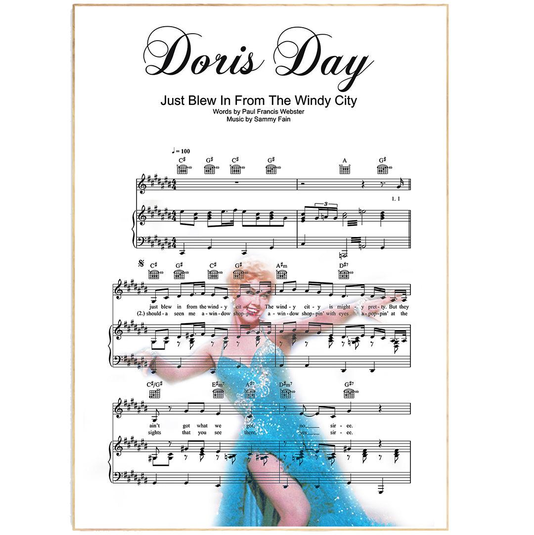 Doris Day - Just Blew In From The Windy City Poster - 98types