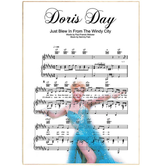 Doris Day - Just Blew In From The Windy City Poster - 98types