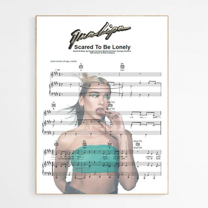 Dua Lipa - Scared To Be Lonely Poster
