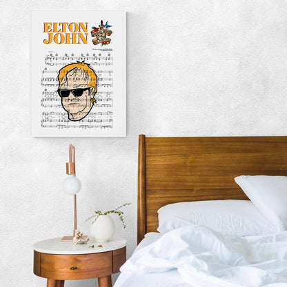 98Types is proud to present our latest music print, Elton John - SATURDAY NIGHT’S ALRIGHT Poster. If you love Elton John and love a bit of nostalgia, this print is for you. Packed full of lyrics from his FIRST DANCE WEDDING SONG, this print is perfect for any music lover. Customize your print with the names of you and your partner and make it extra special.