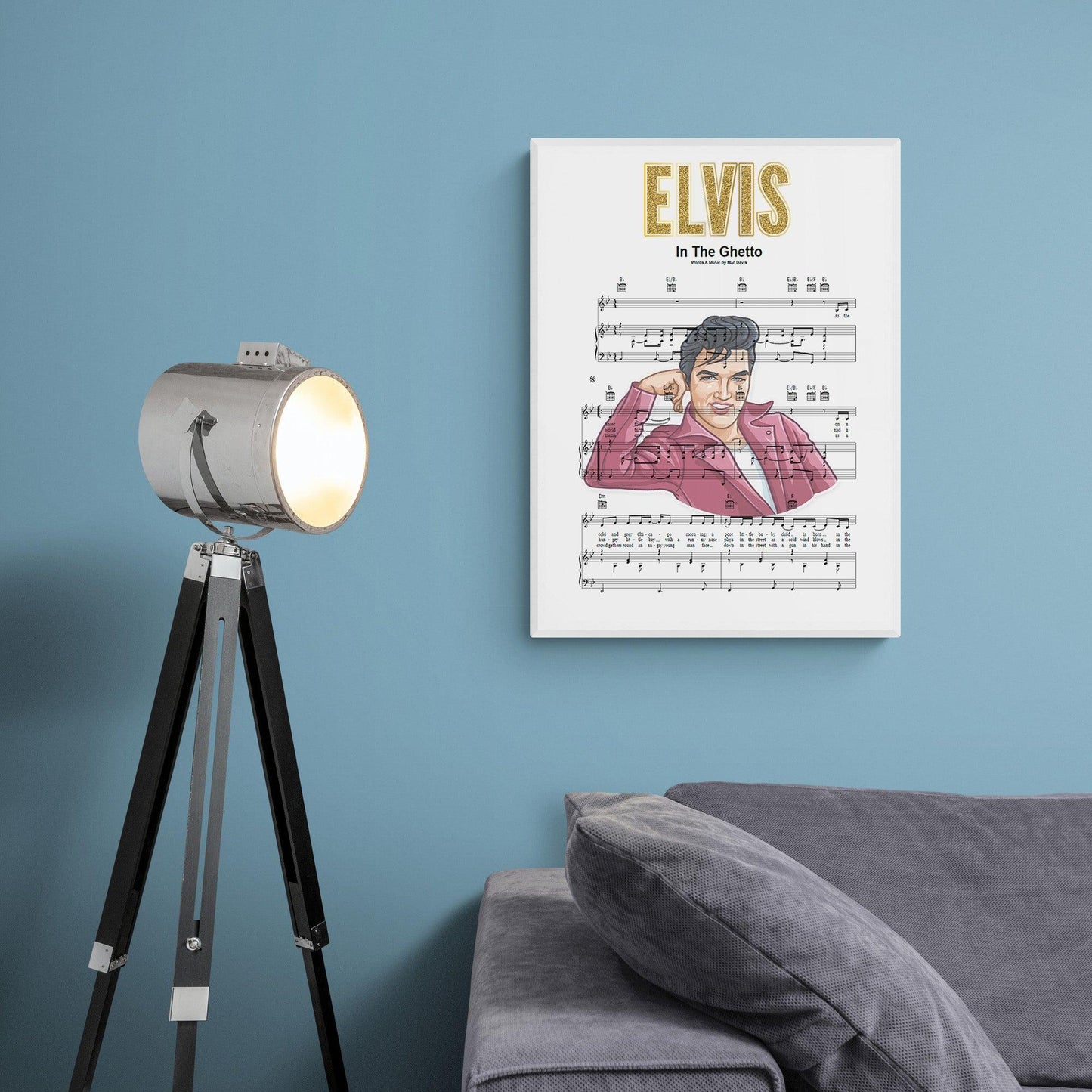 Elvis Presley • In the ghetto Song Lyric Print - 98types