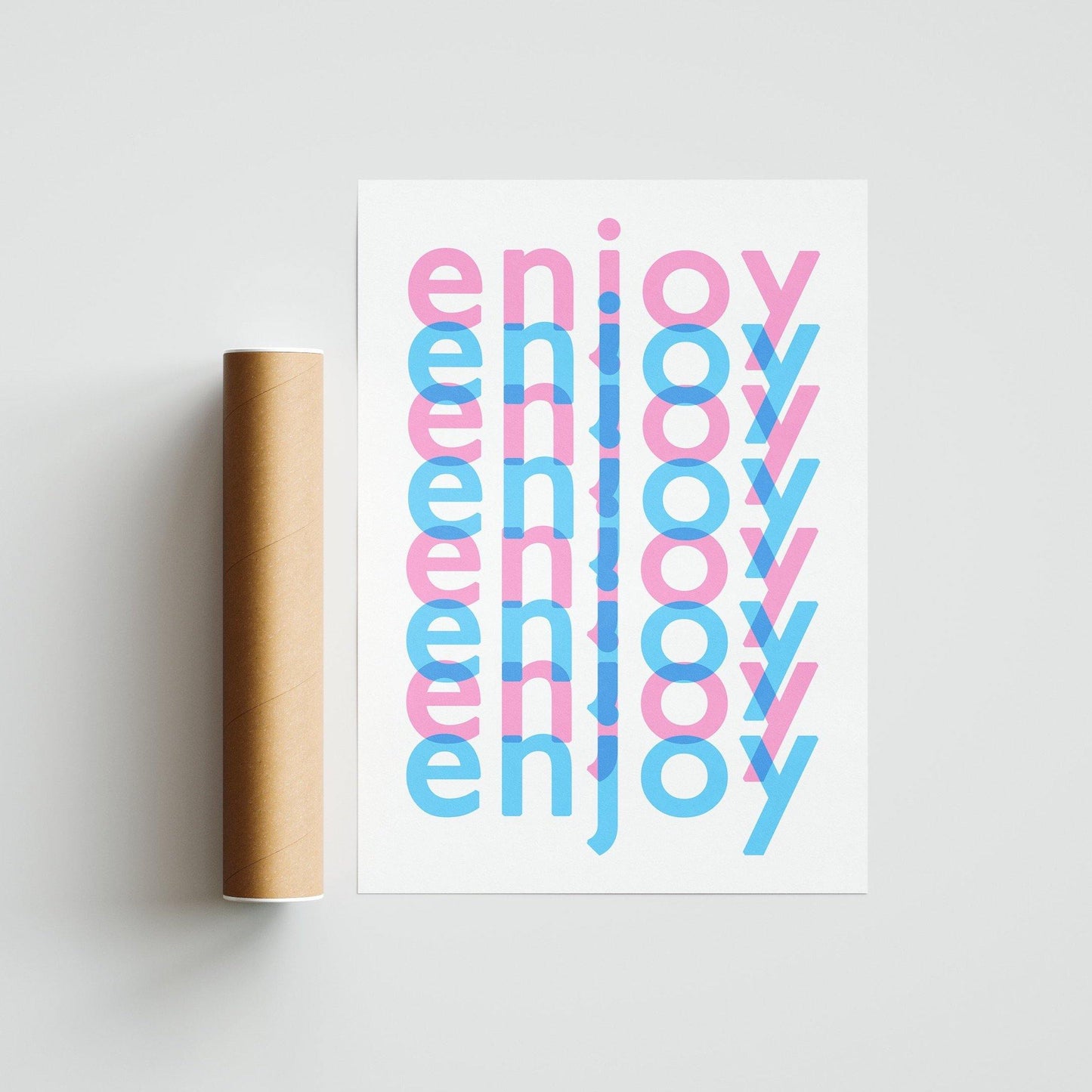 Enjoy Enjoy Enjoy Motivational Prints | Inspirational Poster Home Wall Art Decor | Gift Idea Quote Print | Typography Wall Art
