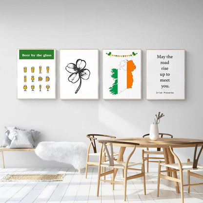 Celebrate the Irish holiday all year long with St. Patrick's Day art Print. Your guests will be green with envy when they spot these inspired art picks! If these prints were a person, they would be that incredibly cool, minimalist Instagram influencer. You know, the one who lives off stylistic design and expensive scented candles.