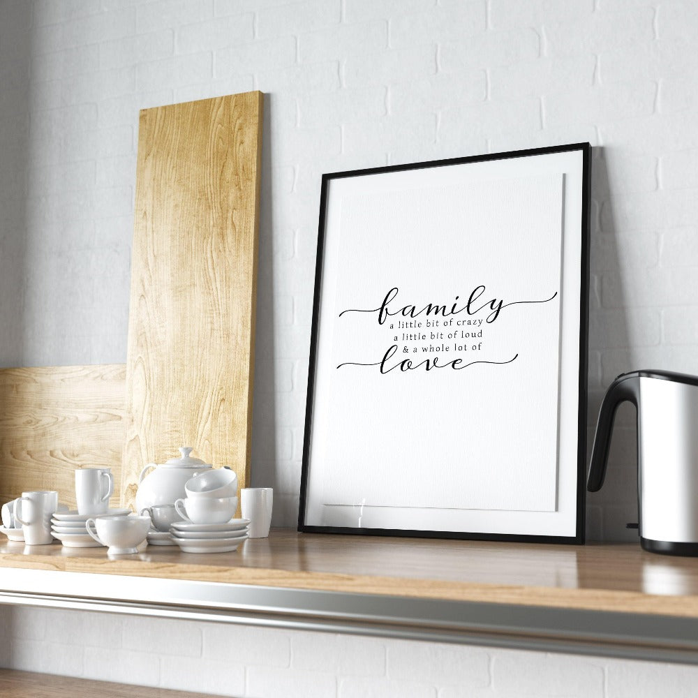 Family Love Print | Quote Art Home Decor Family | Love Family Prints Art | Inspirational Poster | Gift Idea Print | Typography Wall Art