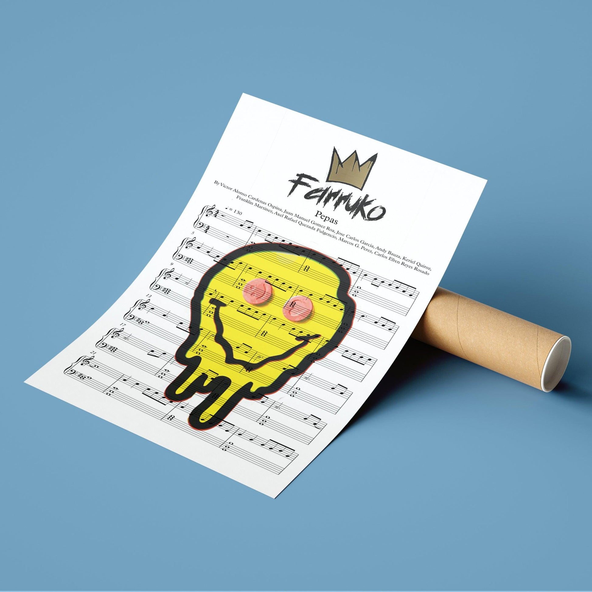 Farruko - Pepas Song Print | Song Music Sheet Notes Print Everyone has a favorite song especially Farruko Pepas Print, and now you can show the score as printed staff. The personal favorite song sheet print shows the song chosen as the score. 
